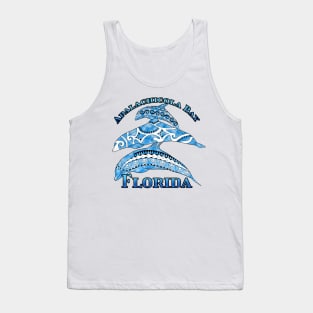 Apalachicola Bay Florida Vacation Tribal Dolphins Tank Top